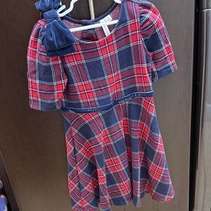 Janie and Jack Red and Navy Plaid Dress